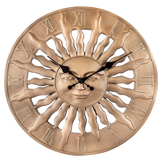 Reloj de pared Bulova Sunrise C4860, 14,3 cm, 3D, resina Sunburst