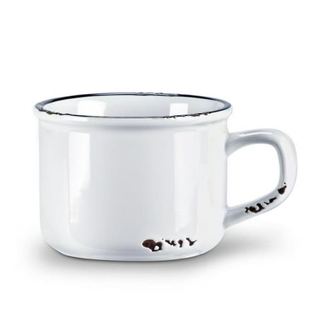 

2.5 in. Enamel Look Cappuccino Mug White