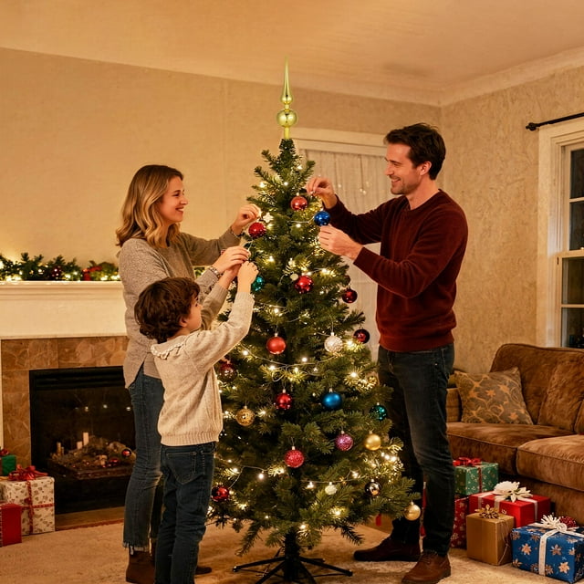 BESTYASH 3Ud Adorno De Para Decorar Árbol En Material Plástico Y Sofisticado