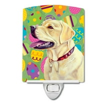 Caroline's Treasures LH9428CNL Labrador Easter Eggtravaganza Ceramic Night Light, 6x4x3", multicolor