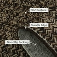 thumbnail image 3 of GlowSol 9' x 12' Area Rug Modern Braided Print Rugs for Living Room Bedroom Non-Slip Low Pile Accent Rug Washable Floor Cover, Black Brown, 3 of 8