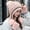 Pink, variant on Fewfanhot Men and Women Adorable Beanie Hats Winter Knit Beanies Hat Protection Thick Hats Gloves Set