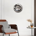 thumbnail image 2 of 12 Inch Wall Clock Battery Operated Silent Clock Decorative for Office, Kitchen, Outdoor, Living Room，Cute Red Kitten Cat in Paper Hole Pattern, 2 of 4