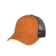 thumbnail image 7 of Disketp Orange Glitter Print Trucker Hat Men Women - Mesh Baseball SnapBack Cap, 7 of 7