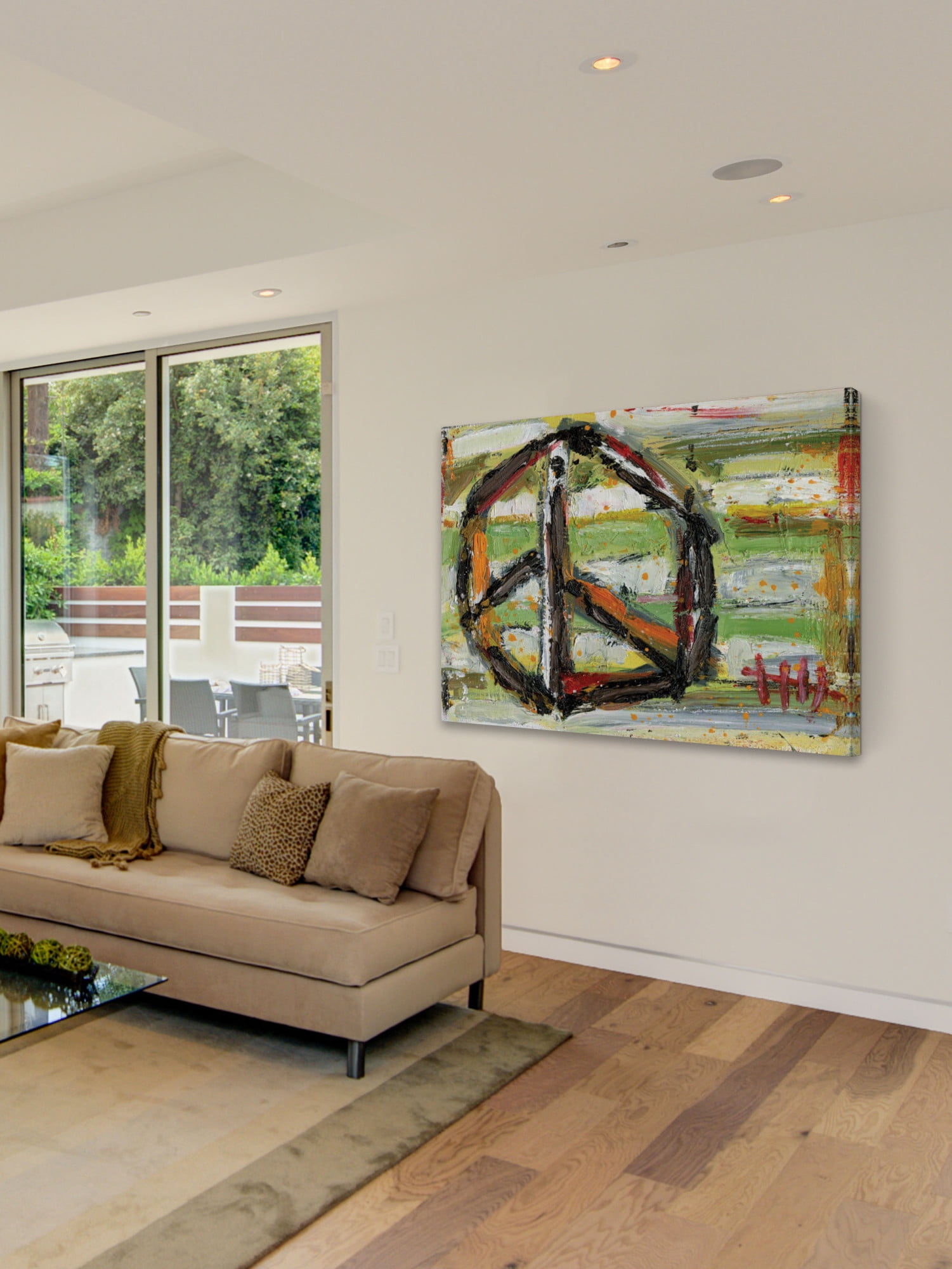 Marmont Hill "Green Peace" by Tori Campisi Painting Print on Canvas