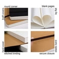 thumbnail image 2 of Cuaderno blanco A5 - 5,8 x 8,25 pulg. Libreta con cubierta dura y cierre elástico, 80 hojas/160 págs., papel grueso 100gsm, ideal para dibujar y escribir, 2 of 3