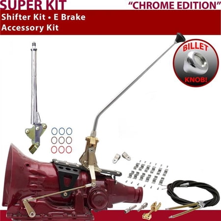 American Shifter 4L80E Shifter Kit Chrome 16 in. E Brake Cable Clamp Clevis for F2A82