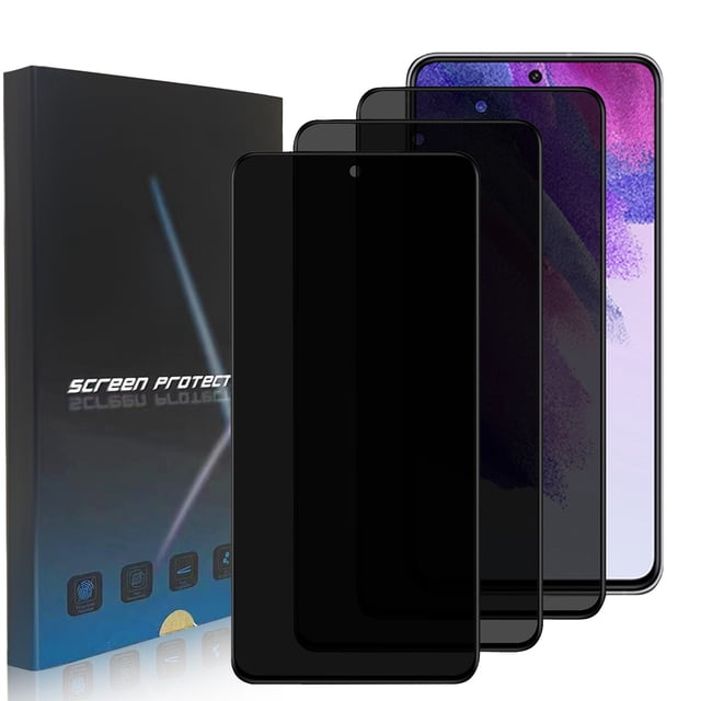 Zonyee Paquete de 3 Protectores de Pantalla de Privacidad Compatibles con Samsung Galaxy S21 FE, Película de Vidrio Templado Antiespía, Resistente a Rayones, Fácil Instalación, sin Burbujas
