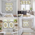 thumbnail image 6 of Summer Yellow Lemon Kitchen Curtains Sets for Windows 36 Inch Length, Black Buffalo Plaid Farmhouse Rod Pocket Window Treatments Tier Curtains and Valances Set for Bedroom/Bathroom, 6 of 8