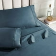thumbnail image 5 of BNM Egyptian Cotton 850 Thread Count Bed Sheet Set, Twin XL, Dark Blue, 5 of 8