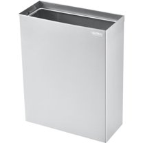 Global Industrial Stainless Steel Wall Mount Trash Can 6-2/5 Gallon