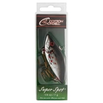 Cotton Cordell Super Spot Lipless Crankbait 2 1/2" Wounded Chrome Black 1/4 oz.