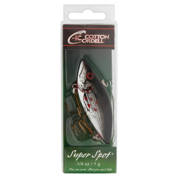 Cotton Cordell Super Spot Lipless Crankbait 2 1/2" Wounded Chrome Black 1/4 oz.