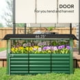 thumbnail image 5 of Outsunny Galvanized Raised Garden Bed, Planter Box with Crop Cage and Shade Cloth, Green, 5 of 9