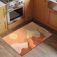 thumbnail image 3 of Mountain Line Bathroom Rug Washable 2x3 Entryway Rug Non Slip Boho Minimalist Landscape Art Sun Orange Front Door Mat Low Pile Indoor Doormat Throw Floor Carpet for Kitchen Bedroom Entrance, 3 of 7
