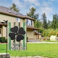 thumbnail image 2 of Lucky Clover Buffalo Check Plaid Rustic Farmhouse Shamrock Garden Flags Happy Saint Patrick's Day Garden Flags Irish Holiday House Flag 12×18 in Small Vertical Double Sided Outside Décor, 2 of 4