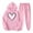 Pink, variant on hotojiny 2 Piece Sweatsuit Sets for Women Valentine's Day Gifts Casual Hoodies Long Sleeve Pullover and Loose Sweatpants