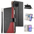 thumbnail image 1 of Funda cartera GANGXUN para Samsung Galaxy A12/M12 , cuero PU con tarjetero, cremallera, correa de mano, soporte y protección 1045°, 1 of 6