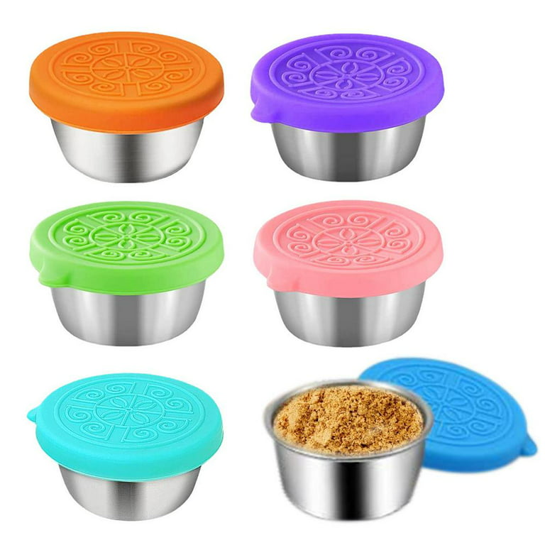 Stainless Steel Dip Containers With Lids