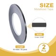 thumbnail image 2 of Uxcell Metalized Polyester Film Tape, Metallic Decor Tape Brushed Adhesive Mirror Tape Black 0.2 in, 2 of 6