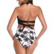 thumbnail image 4 of Mujeres traje de baño Halter Masajeadores cuello extraíble pecho pad alta cintura Pantalones cortos dos piezas para verano tipo 1 L, 4 of 6