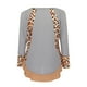 thumbnail image 4 of Blusa con cuello redondo transpirable de manga larga con estampado de leopardo para mujer a la moda Fridja  ghj987+5061, 4 of 8