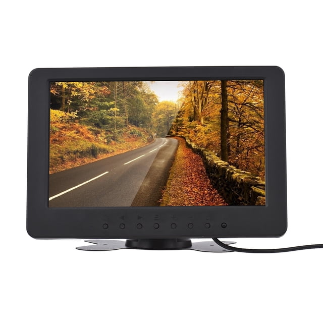 7-inch Portable TFT LCD Monitor with 1024x600 HD Resolution, AV/BNC Inputs, Lightweight 303g Design, Folding Bracket - Ideal for Security Surveillance, Microscopes, Industrial Equipment, Vehicle