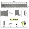 thumbnail image 2 of 6 Pack 40" LX 6" H Galvanized Steel Garden Landscape Edging, Black Powder Coated Lawn Border with Gloves and 10 Stakes (20FT Total) (6 inch tall, wavy Edge, Quartz Grey)…, 2 of 3