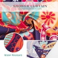 thumbnail image 4 of Boho Paisley Floral Shower Curtains - Mandala Indian Bohemian Colorful Flowers Bath Shower Curtain Set with 12 Hooks for Adults Kids Bathroom Decor Accessories, 4 of 6