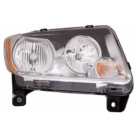 2011-2013 Jeep Compass  Aftermarket Passenger Side Front Head Lamp Assembly 68088868AC (Best Aftermarket Jeep Headlights)