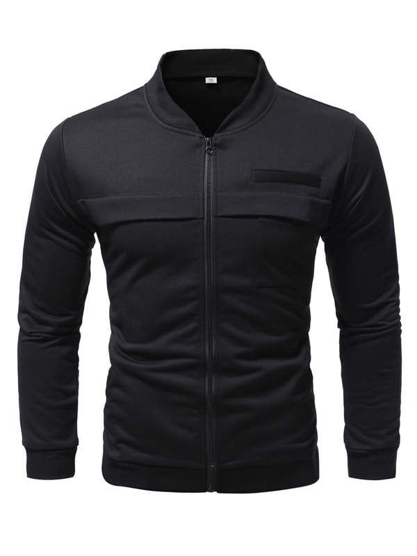 Maysscc Men's Casual Full Zip StandUp Collar Colorblock Sport Jacket