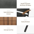 thumbnail image 7 of Costway 2 PCS Outdoor Patio Rattan Wicker Bench Loveseat Chair Armrest Garden, 7 of 7