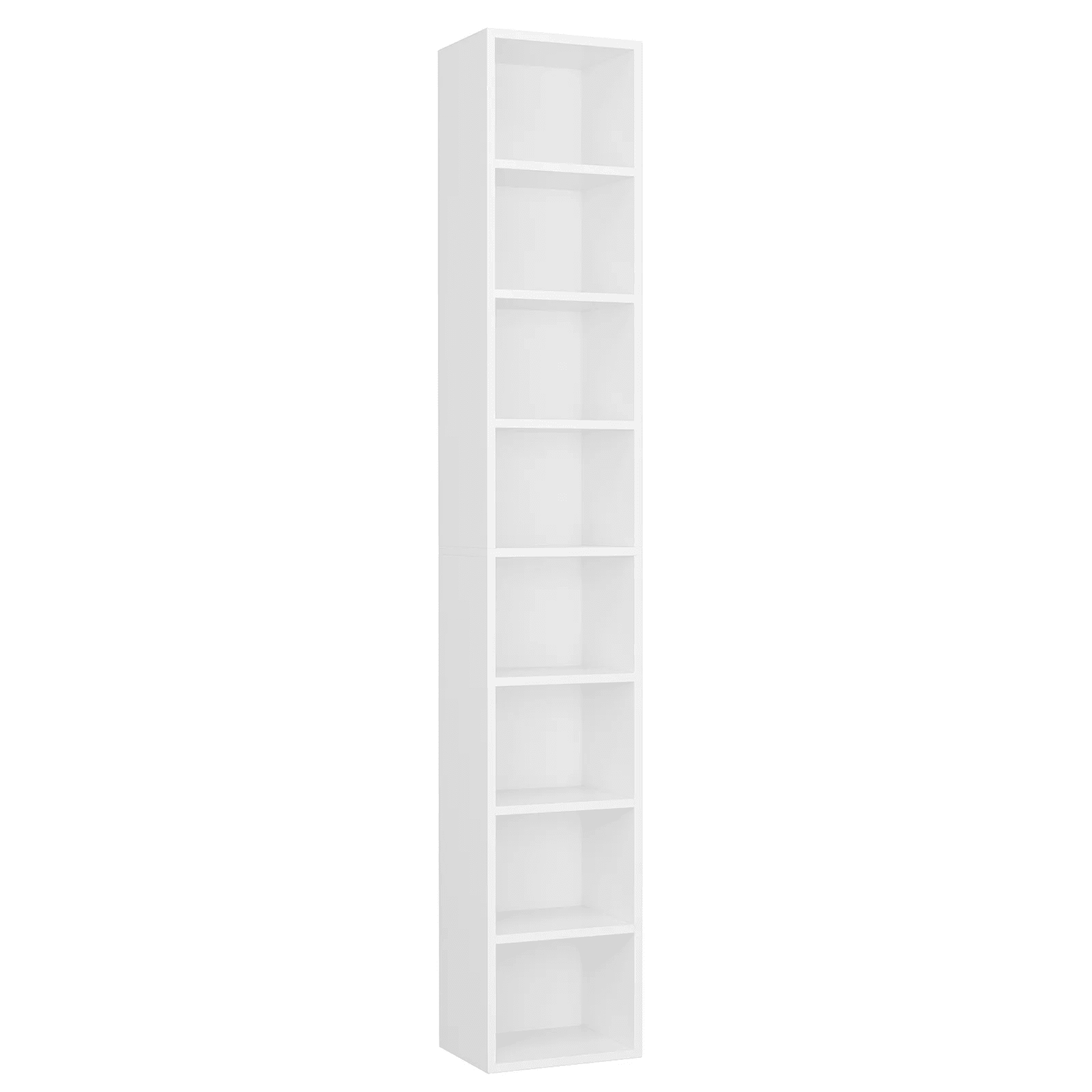 Homfa 8-Tier Wood Bookcase,71''Tall Storage Cube Organizer with Adjustable Shelves for Living Room Bedroom,2PCS,White