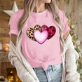 thumbnail image 4 of Vetsdori Graphic T-Shirts for Women Valentine Summer Blouses Holiday Cute Short Sleeve,Plus Size Crew Neck Juniors Tops Pullover, 4 of 7