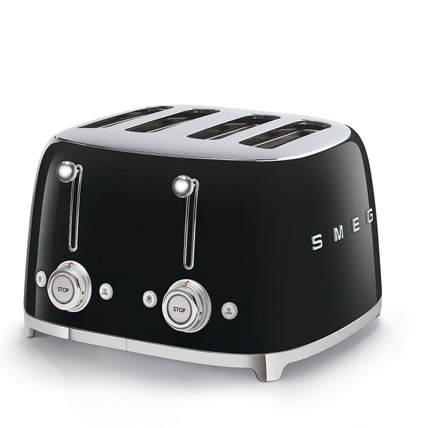 Tostador Smeg 4 Rebanadas Interfaz Multifunción Color Negro