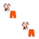thumbnail image 2 of Guardurnaity Ropa para niños, atuendo de verano, camisas para adolescentes, piel cerrada, algodón, larga duración, escuela multiusos, colorido, Naranja 140cm 2Conjunto, 2 of 6