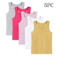 thumbnail image 1 of Paquete de 5 Camisetas sin Mangas para Niño - Camisetas Interiores de Algodón Suave - Camisetas sin Mangas Ligeras para Niños, Camisetas de Verano, Multicolor, 4 Años, 1 of 8