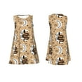 thumbnail image 7 of Rocae Snake And Flower for Sleeveless Dresses Summer Casual Ruffle Sleeveless Cute Crew Neck Flowy Dress with Pockets, 7 of 7