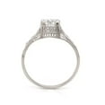thumbnail image 5 of Art Deco Solitaire Diamond Engagement Ring, Antique Openwork Filigree Ring, Vintage Surprise Diamond Ring, 2.2 Ct Simulated Diamond, 925 Sterling Silver, Gift Ring For Mom, 5 of 5