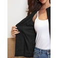 thumbnail image 5 of DARING DIVA Women's Stylish Linen Sleeveless Crew Neck Button Down Waistcoat XS Black, 5 of 7