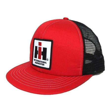 IH Logo Hi Crown Red Cap with Black Mesh Back Cap By Staples Promotional