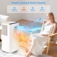 thumbnail image 2 of FOHERE 8000 BTU Portable Air Conditioner for Room Cooling and Heating, Covers up to 350 Square Feet, 5-in-1 All-Season Portable Air Conditioner with Remote Control and Window Kit, White, 2 of 9