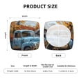 thumbnail image 6 of Lsque Rustic Vintage Truck Autumn Printed Square Couch Cushion Covers, Floral Sofa Cushion Covers Replacement, Stretch Couch Covers for Couch-16.9in, 6 of 9
