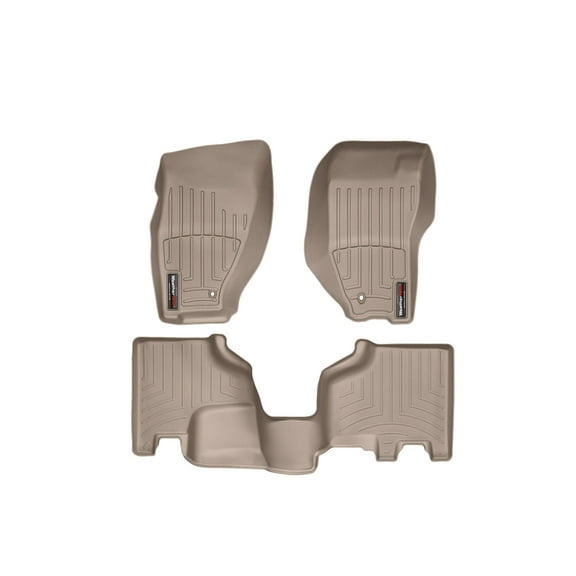 WeatherTech Custom Fit FloorLiners compatible with 2008-2012 Jeep Liberty - 1st & 2nd Row, Tan