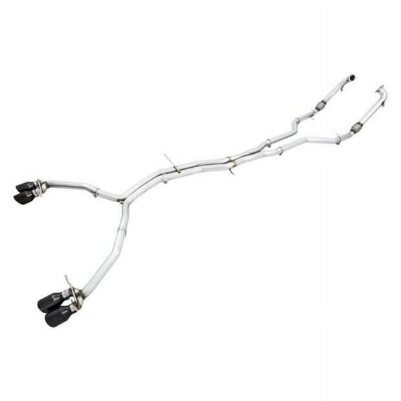 AWE Tuning Audi B9 S4 Track Edition Exhaust - Non-Resonated with 102mm Slash-Cut Tips, Diamond Black Finish
