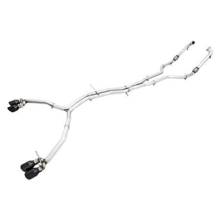 AWE Tuning Audi B9 S4 Track Edition Exhaust - Non-Resonated with 102mm Slash-Cut Tips, Diamond Black Finish