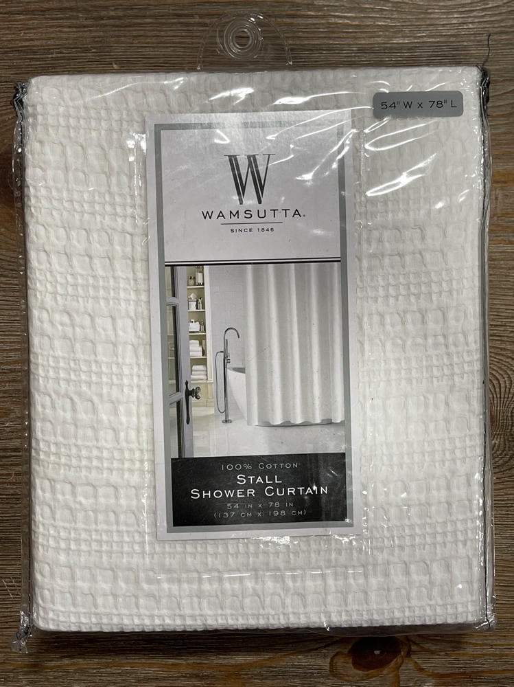 Wamsutta 54-in X 78-in 100%cotton 1 Stall Shower Curtain In White.