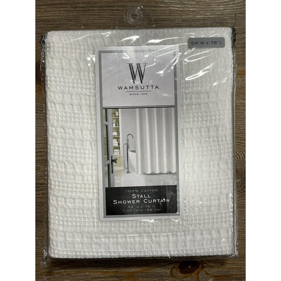 Wamsutta 54-in X 78-in 100%cotton 1 Stall Shower Curtain In White.