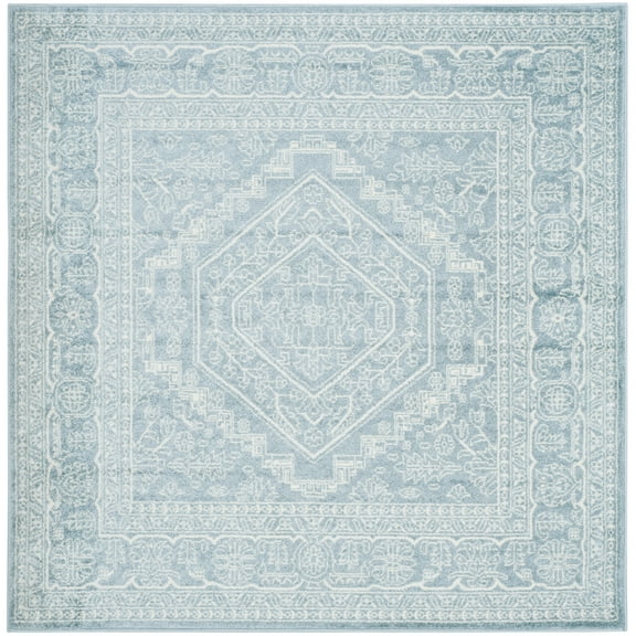 SAFAVIEH Adirondack Xavier Oriental Area Rug, Slate/Ivory, 6' x 6' Square