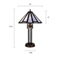 thumbnail image 2 of CHLOE Lighting Retro-Style Stained Glass 2-Light Table Lamp 18" Shade, 2 of 7